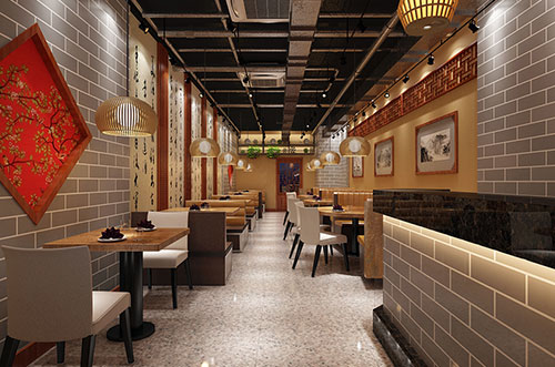 九江传统中式餐厅餐馆装修设计效果图