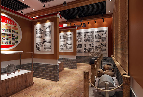 九江传统韵味十足的中式展厅设计效果图