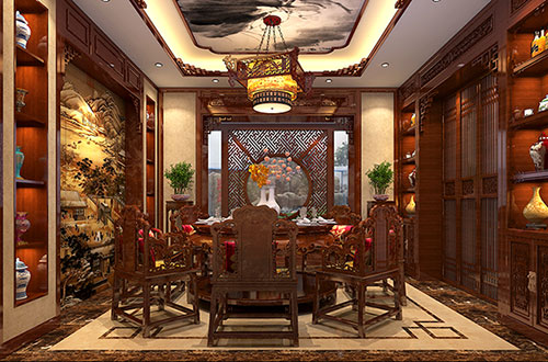 九江温馨雅致的古典中式家庭装修设计效果图