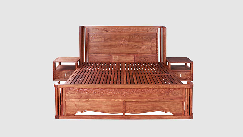 九江中式卧室装修怎么能少得了中式实木大床呢